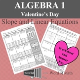 Algebra 1 - Valentine's Day Worksheet - Slope and Linear E