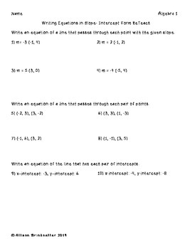 algebra 1 worksheets