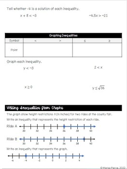 unit 1 algebra basics homework 11 solving and graphing inequalities