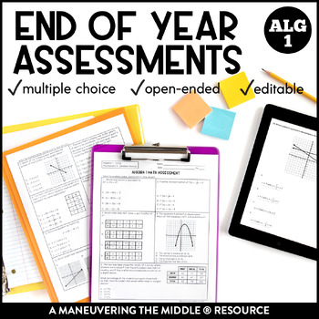 Preview of Algebra 1 Year-End Assessments: CCSS