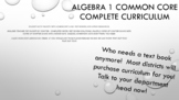 Algebra 1 common core COMPLETE curriculum with videoed lessons!! 