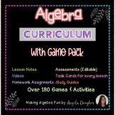 Algebra 1 curriculum BUNDLE with GAME PACK and Google Slides