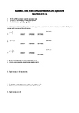 Algebra 1 rational expressions and equations version A
