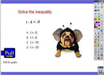 Preview of Algebra 1 test review Inequalities-Set for expressions
