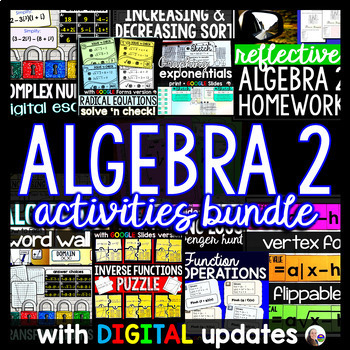 Preview of Algebra 2 Activities Bundle with Digital Updates