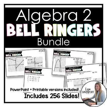 Preview of Algebra 2 Bell Ringers - Full Year Bundle