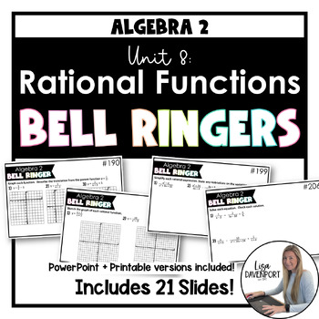 Preview of Algebra 2 Bell Ringers - Rational Functions
