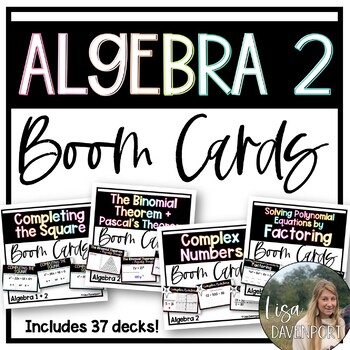 Preview of Algebra 2 Boom Cards - Digital Task Card Bundle