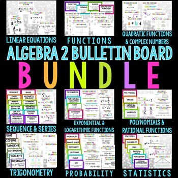 Preview of Algebra 2 Bulletin Board Bundle