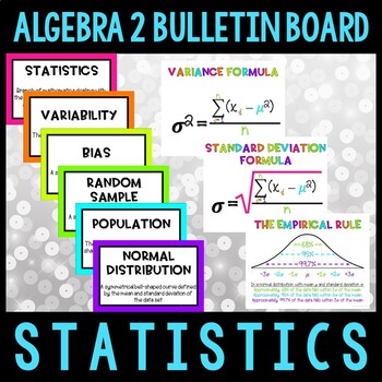Preview of Statistics Algebra 2 Bulletin Board