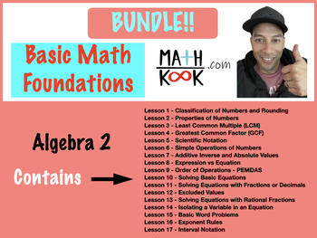 Preview of Algebra 2 - Basic Math Foundations - BUNDLE!!