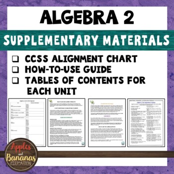 Preview of Algebra 2 Supplementary Materials