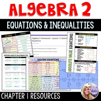 Preview of Algebra 2 Chapter Bundle - Equations and Inequalities