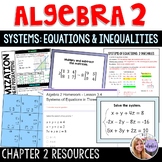 Algebra 2 Chapter Bundle - Systems of Equations and Inequalities