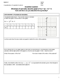 Algebra 2-Characteristics of Quadratic Functions Guided No