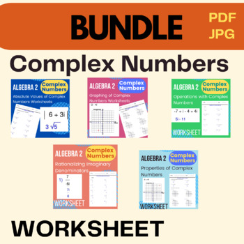 Preview of Algebra 2 - Complex Numbers Worksheets
