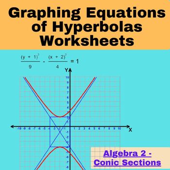 Preview of Algebra 2 - Conic Sections - Graphing Equations of Hyperbolas Worksheets