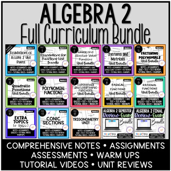 Preview of Algebra 2 Curriculum