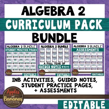Preview of Algebra 2 Curriculum Pack Bundle