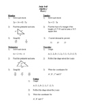 Algebra 2  Daily Drill / Bell Ringer - 41 problems (3 week