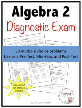 Preview of Algebra 2 Diagnostic Test