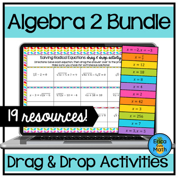 Preview of Algebra 2 Digital Activity Bundle Drag & Drop