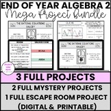 Algebra 2 End of Year Project Mega Bundle | Review Mystery