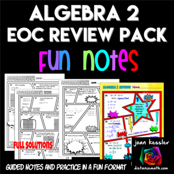 Preview of Algebra 2 End of Year EOC Review
