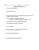 Algebra 2 End of Year Review Worksheet/Quiz