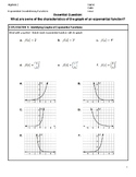 Algebra 2-Exponential Growth and Decay Functions Guided No