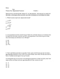 Algebra 2 - Exponential Unit Tests- 3 versions