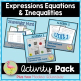 Algebra 2: Expressions Equations and Inequalities Activity Pack