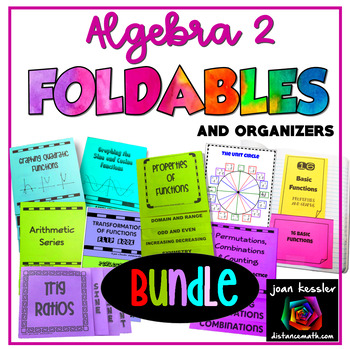 Preview of Algebra 2 Foldables and Organizers Bundle