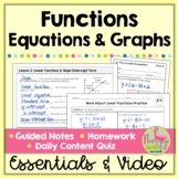 Functions Equations and Graphs Essentials (Algebra 2 - Unit 2)