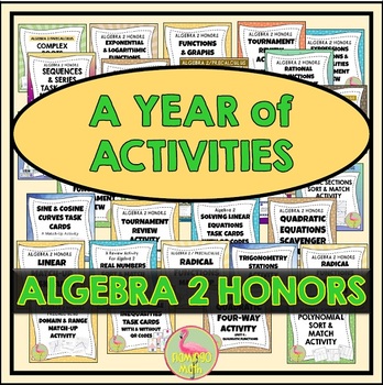 Preview of Algebra 2 Honors Activities Bundle