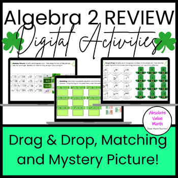Preview of Algebra 2 St. Patrick's Day Imaginary Numbers Review DIGITAL ACTIVITIES