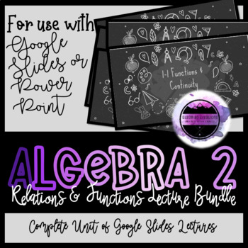Preview of Algebra 2 Lesson BUNDLE - Relations and Functions Unit