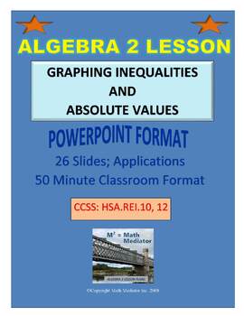 Preview of Algebra 2 Lesson Plan #15: Graphing Inequalities and Absolute Values