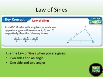 problem solving law of sines and cosines