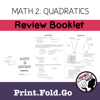 Preview of Quadratics Functions Review and Practice