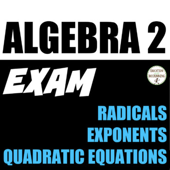 Preview of Midterm Exam EDITABLE Algebra 2