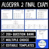 Algebra 2 Midterm and Final Exam | Semester Review | End o