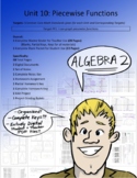 Algebra 2: Piecewise Functions (Unit 10)