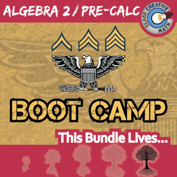 Preview of Algebra 2 / Pre-Calc Boot Camp Bundle Printable & Digital Practice Activities