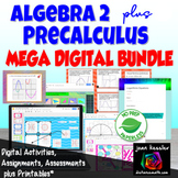 Algebra 2 PreCalculus Combination Mega Digital Bundle Google plus PRINTABLES