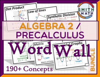 Preview of Algebra 2 / Precalculus Word Wall - Bundle