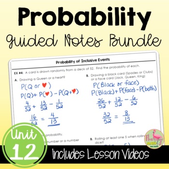 Preview of Probability Guided Notes (Algebra 2 - Unit 12)