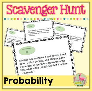 Preview of Probability Scavenger Hunt (Algebra 2 - Unit 12)