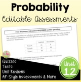 Algebra 2: Probability Unit Assessments
