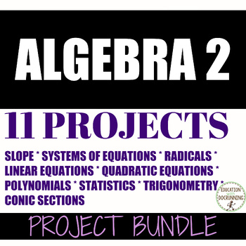 Preview of Algebra 2 Project Bundle